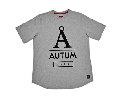 LIFE T-SHIRT / grey - black